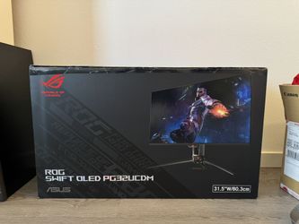 Everything must Go! Moving! Only Things Left; ASUS ROG Swift PG32UCDM 32'' LED Gaming Monitor And Bakers Rack