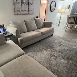 Alcona Memory Foam Queen Sofa Sleeper and Loveseat 