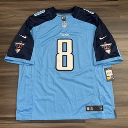 Nike Marcus Mariota #8 Tennessee Titans NFL Elite Stitched Home Jersey Men’s 2XL  100% authentic. Brand new with tags. MSRP $150.   The Nike Marcus Ma