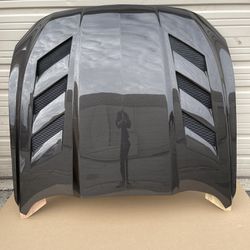 2015 2016 2017 Ford Mustang AMS Style Carbon Fiber Vented Hood