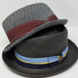 2 Worn gently Goorin  Stingy Brim Summer Hats Size Medium  / large 