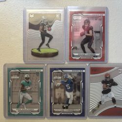 Clear Football Card All rookie cards Not numbered