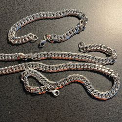 Valentine Day-8mm Cuban Link Stainless Steel Set