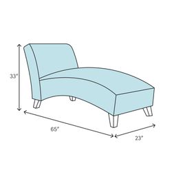 Dark royal blue chaise lounge