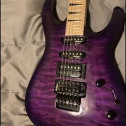 Jackson JS34Q Dinky DKAM Electric Guitar Transparent Purple