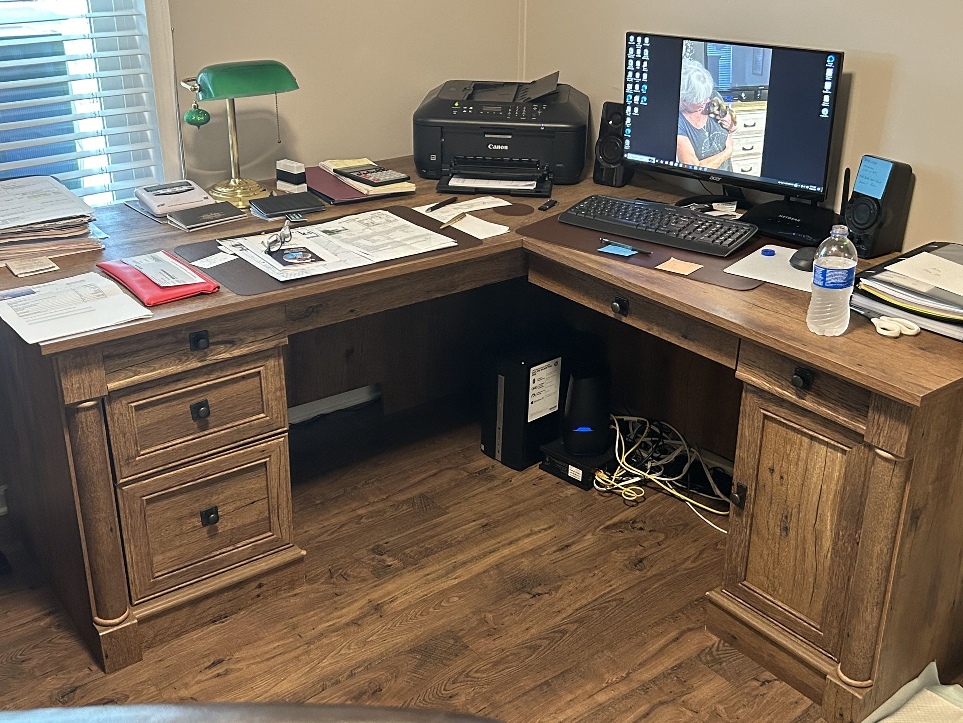 Beautiful Wood Corner Desk