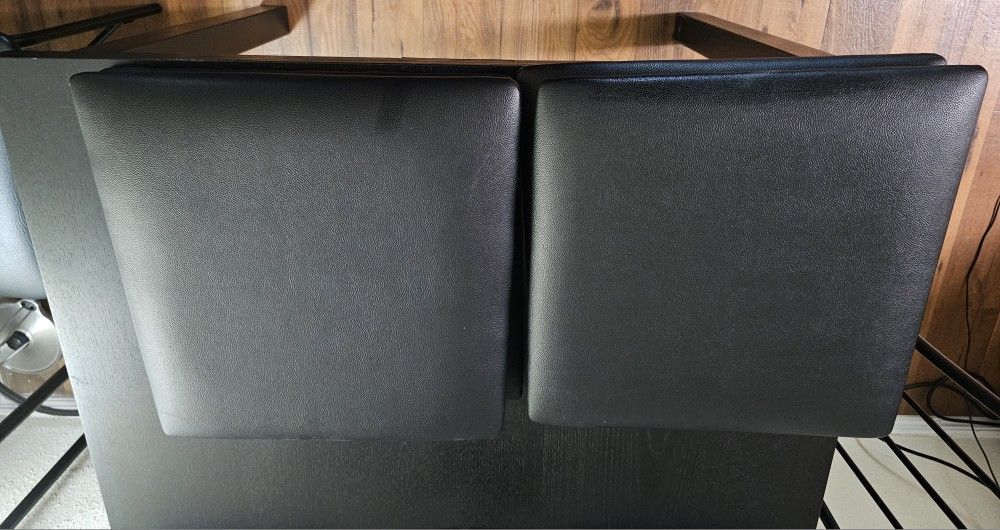 Four Black Leader Cushion For Dining Chairs 