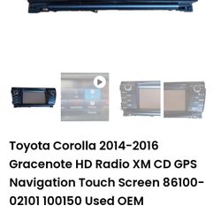 Stock Toyota Corolla Radio 2014-2016 