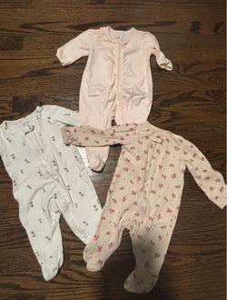 Baby Girl Footed Sleeper Onesies Lot of 14pc