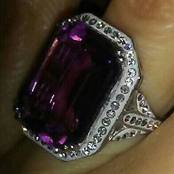 Stunning NEW Sterling Silver Swarovski Crystal Antique Filagree Ring! 💍