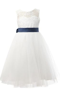 Lace Tulle Wedding Flower Girl Dress