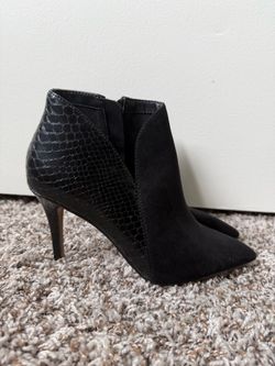 Black Stiletto Ankle Booties Size 7