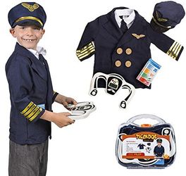 Tigerdoe Pilot Costume for Kids - Pilot Costumes - Kids Dress Up , W/ Storage Case - Pretend Play - Role Play