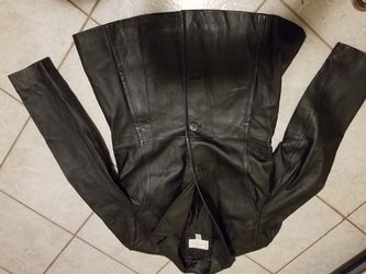 Leather coat size m