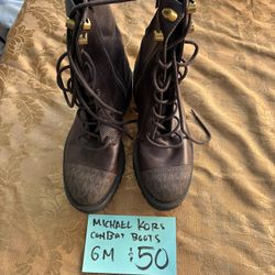 Michael Kors Combat Leather Boots 6M