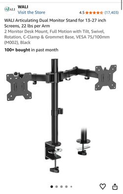 Dual monitor mount