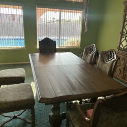 12Ft Dining Table W/8 Chairs