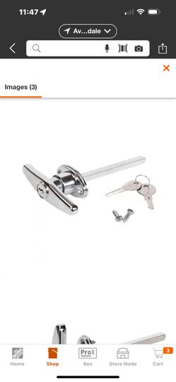 Exclusive Everbilt 5/16 in. Square-Shaft T-Handle Garage Door Lock with Key