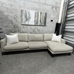 Beige Comfortable Sectional 