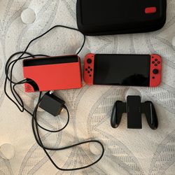 Nintendo Switch Mario Edition With Carrying Case