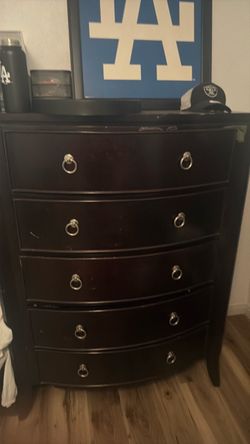 5 drawers spacious cherry wood