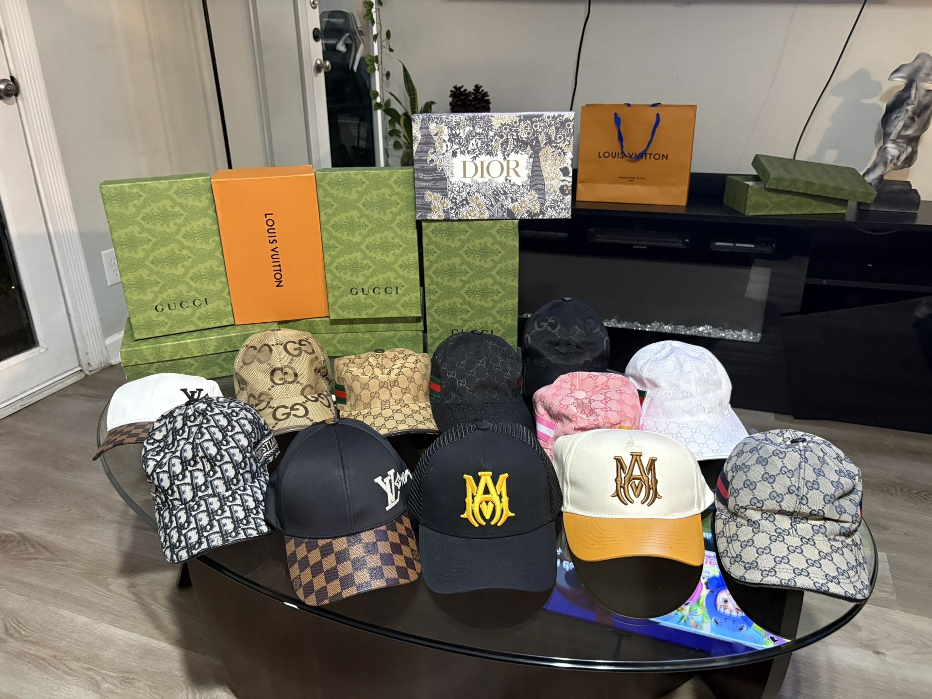 Caps from different brands