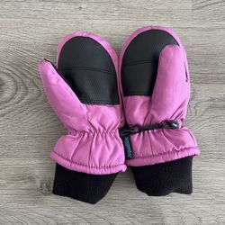 Gordini girls waterproof pink winter snow mittens size XS