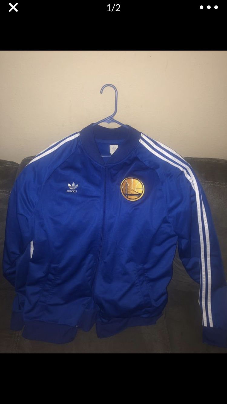 Warriors adidas track jacket size 2XL