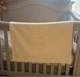 Cream Textured Baby Blanket