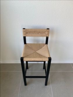Brand New Never Used Living Spaces Kina Barstool 28" Rattan with Back