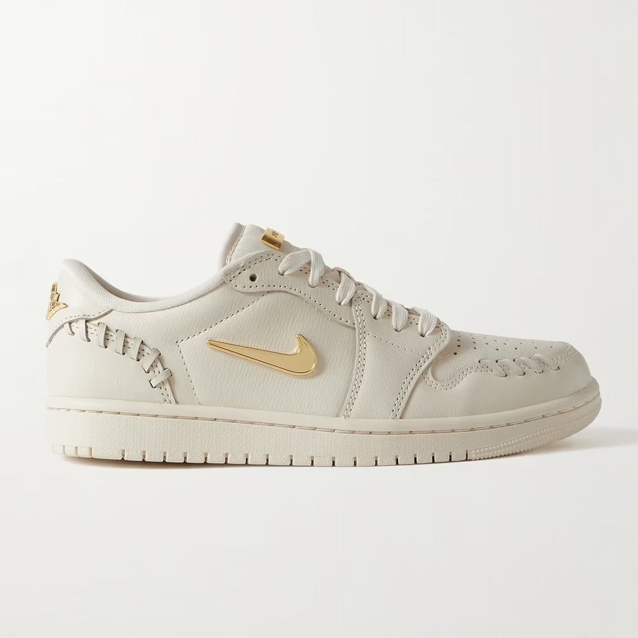 Women’s Air Jordan 1 Low Embellished Whipstitched Sneakers