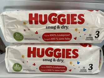 Huggies Baby Diaper Size 3 both 2 x $15