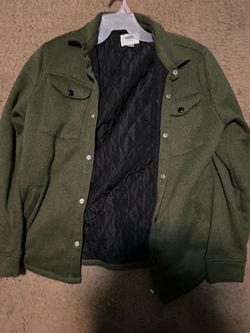 Old Navy Green Quilted-Lined Shirt Jacket