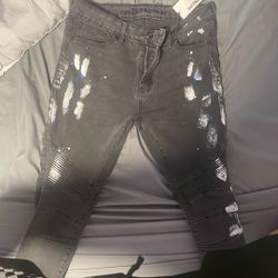 Paint Splatter Skinny Jeans 