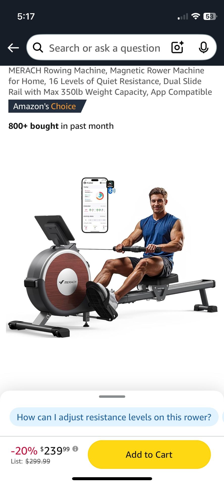 Merach Magnetic Rowing Machine