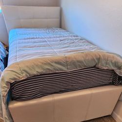 Twin Bed Frame and Mattress 