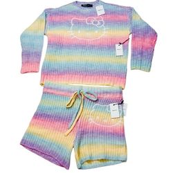 Hello Kitty x Forever 21 Knit Sweater Shorts Plus Size OX (12/14) Multicolor New