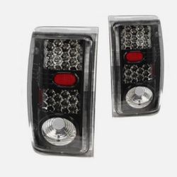 2000-2005 Ranger LED Tail Lights Black Smoke Rear Lamps - PAIR