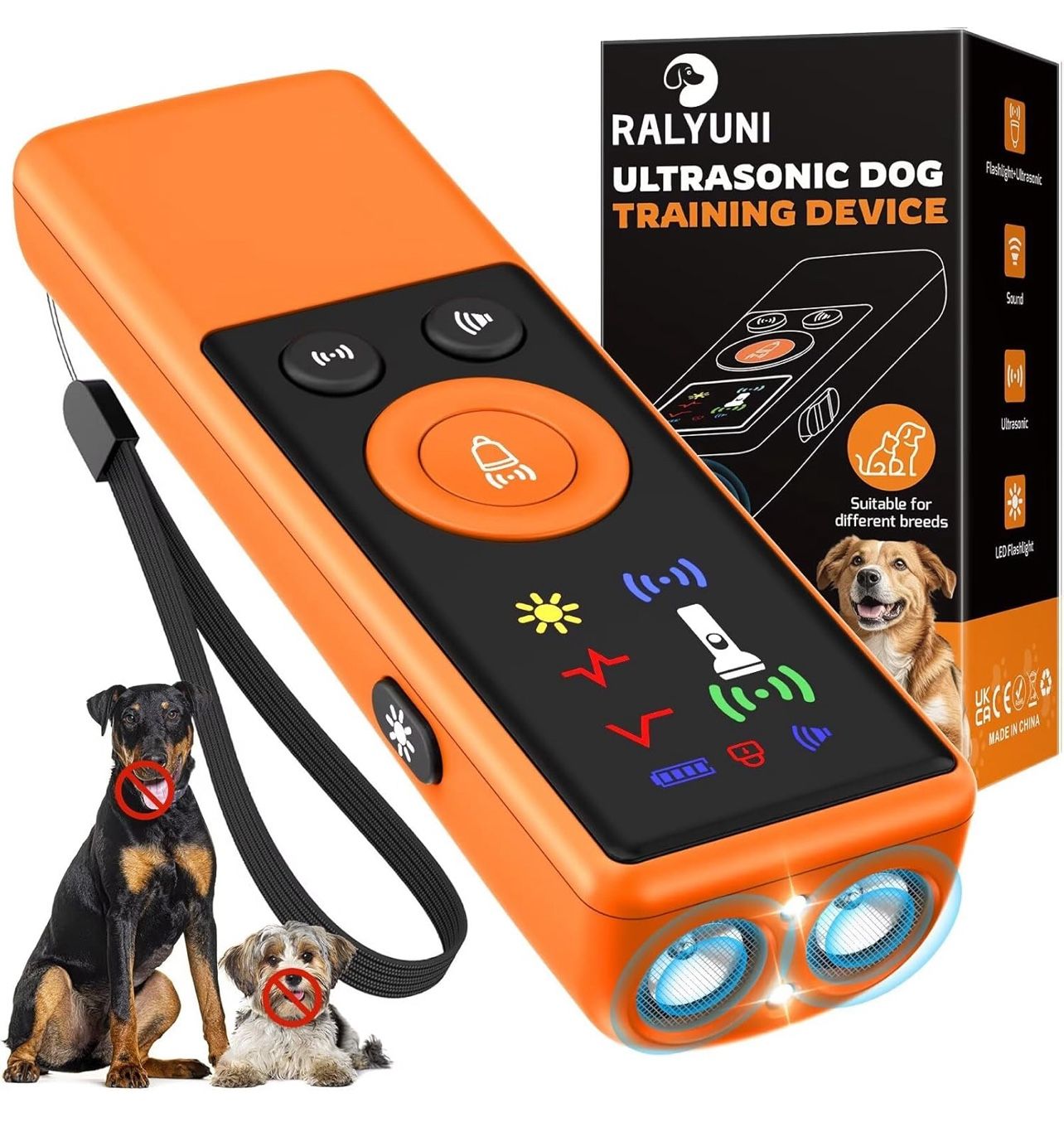 Ultrasonic Dog Bark Deterrent Device, Anti-Barking Control Device with LCD Screen & 3 Modes, Dog Training Tools to Stop Bad Behaviors, Safe Trainer Up