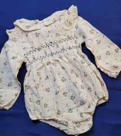 Baby Girl Floral Muslin Smocked Romper