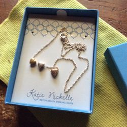 NEW Katie Nickelle 3-Heart Necklace