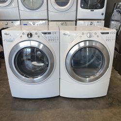 WHIRLPOOL XL CAPACITY WASHER DRYER ELECTRIC SET 