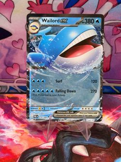 Wailord EX double Rare Card 016/084, Mega Evolution Pitch Black