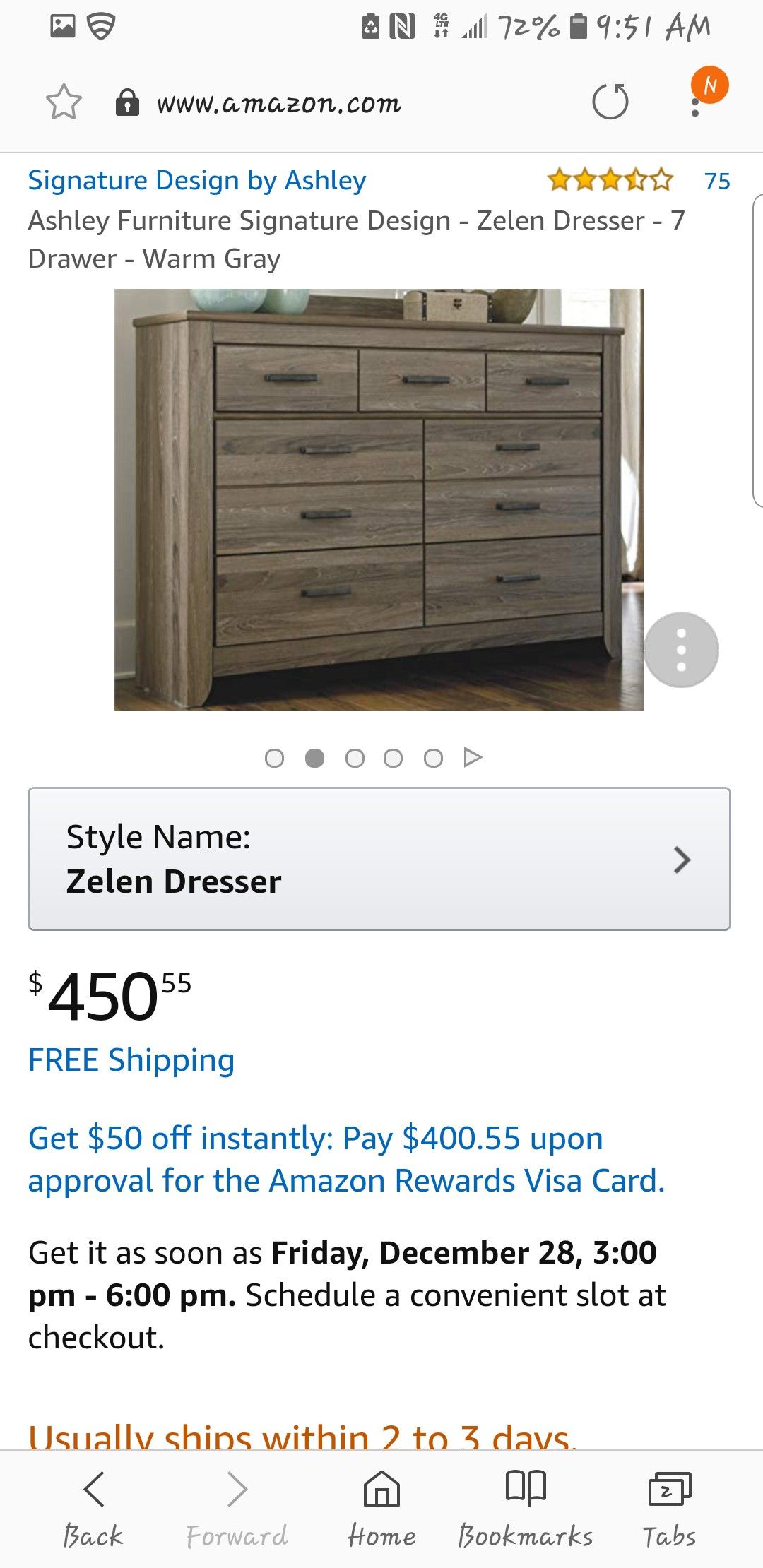 Ashley furniture large dresser