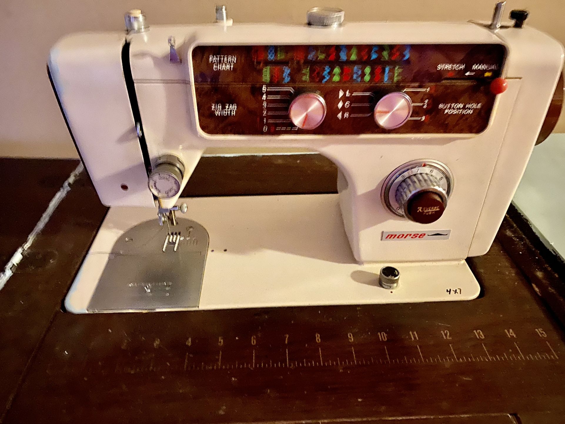 Vinatage Sewing Machine In Sewing Desk