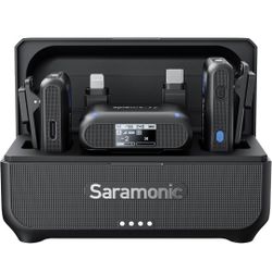Saramonic BLINK500B2+ Wireless Lavalier Microphone for iPhone Android Type-C Smartphone Camera, 492f