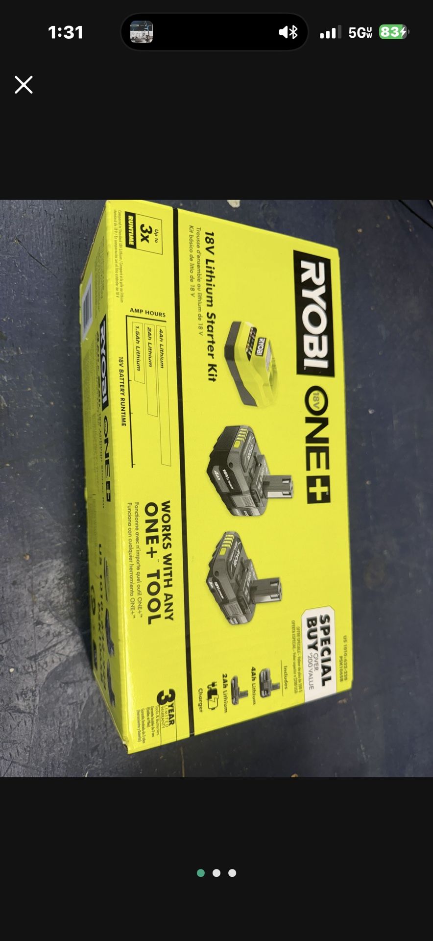2 Ryobi Batteries And Fast Charger