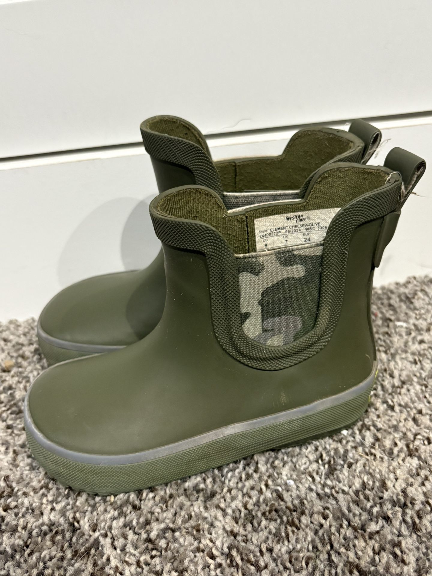 Western Chief Chelsea Ankle Rain Boots Toddler Size 8c