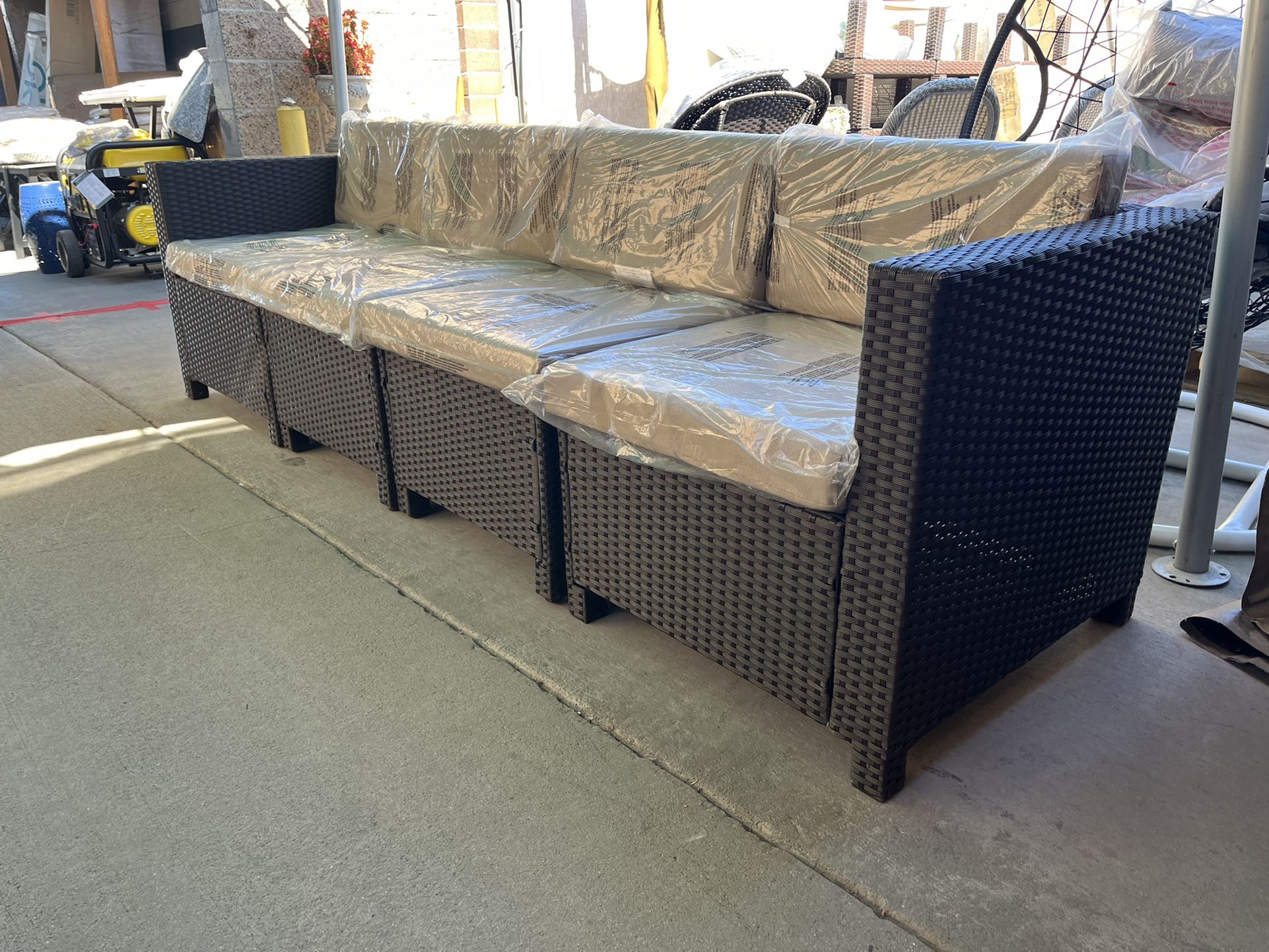 Wicker Patio Sofa 4pc