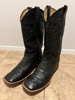 Men’s Genuine Ostrich Boots Size 9